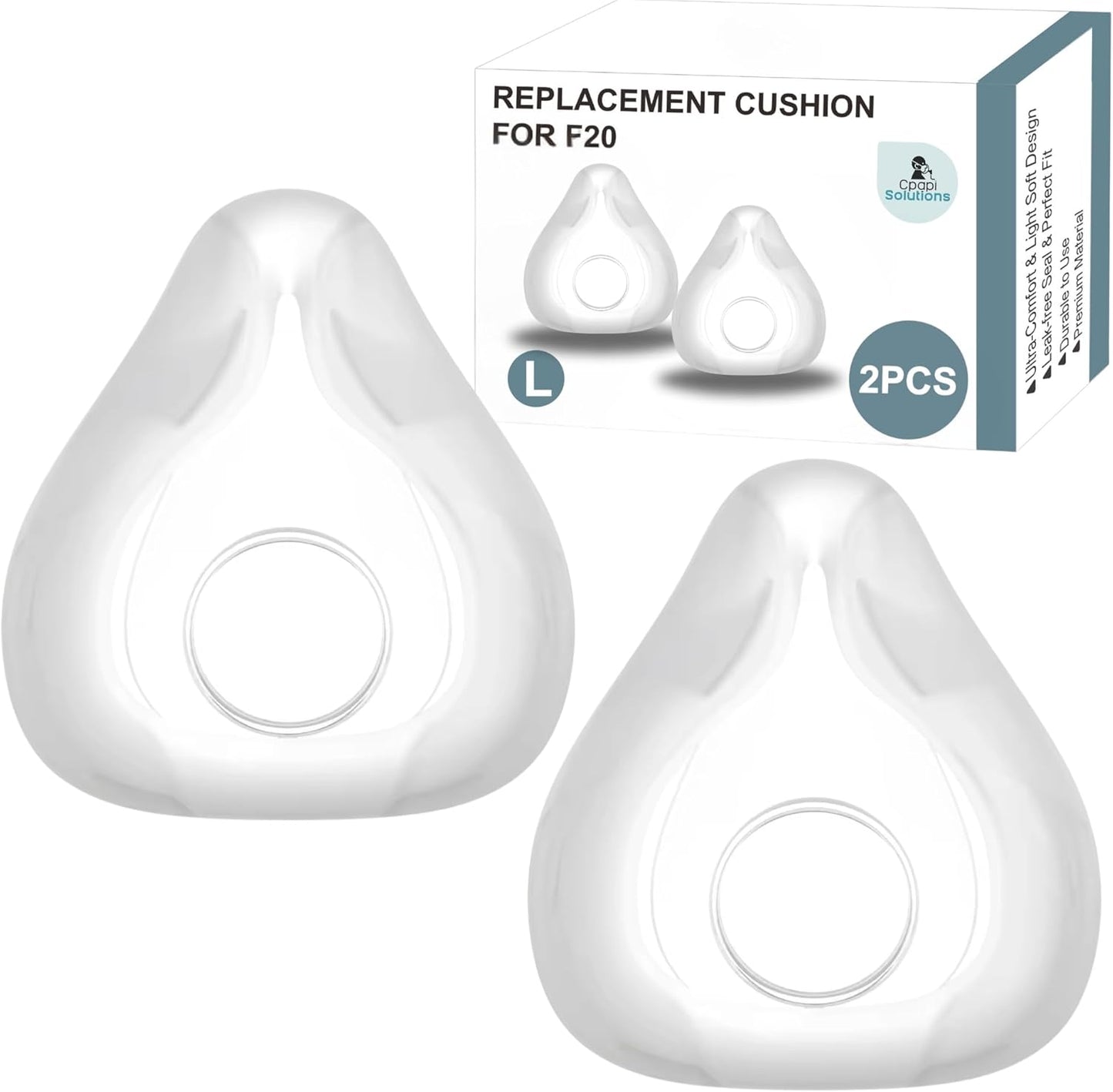 F20 Replacement Cushion 2 Pack – Compatible with AirFit & AirTouch CPAP Masks