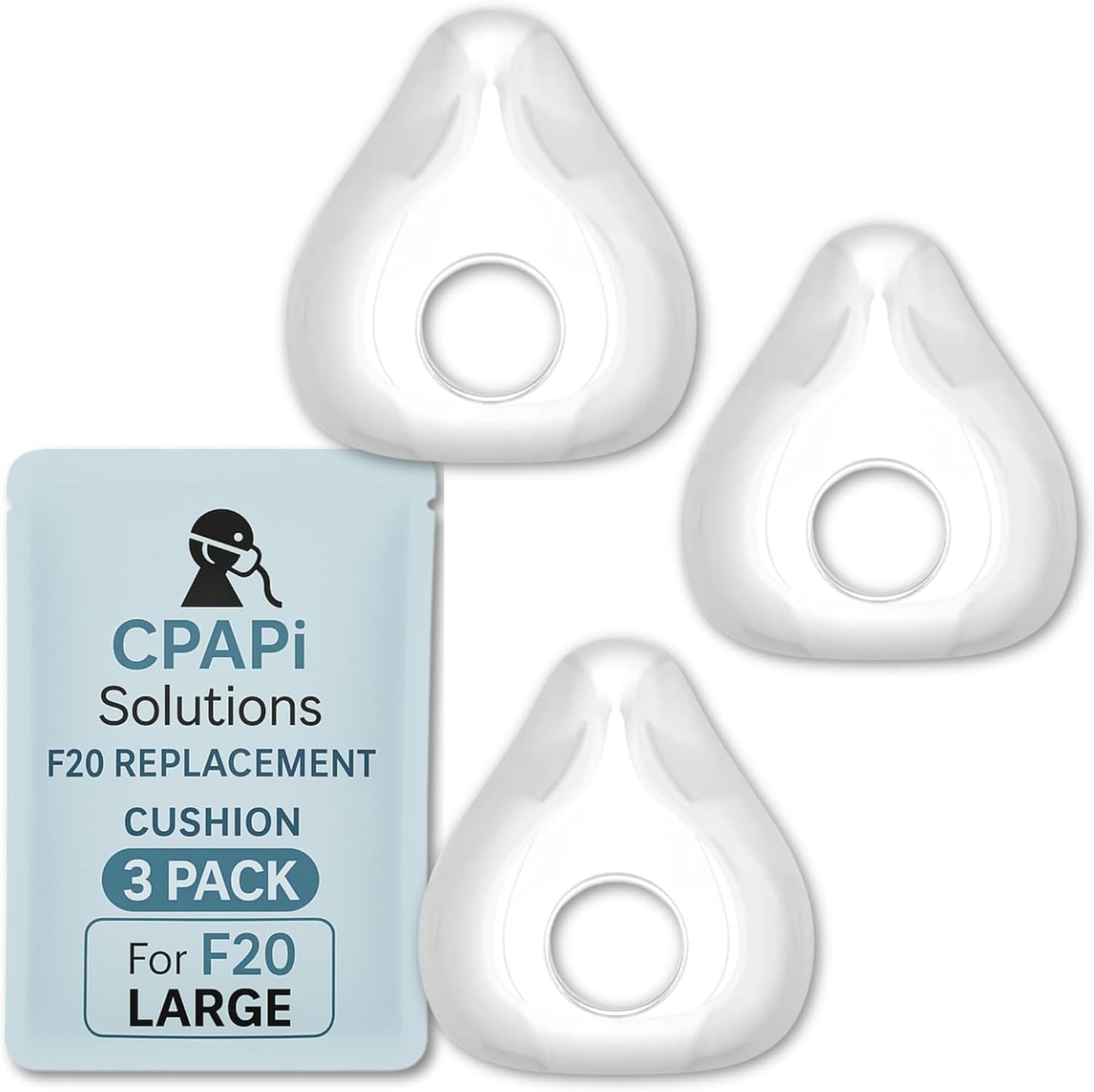 F20 Replacement Cushion 3 Pack – Compatible with AirFit & AirTouch CPAP Masks