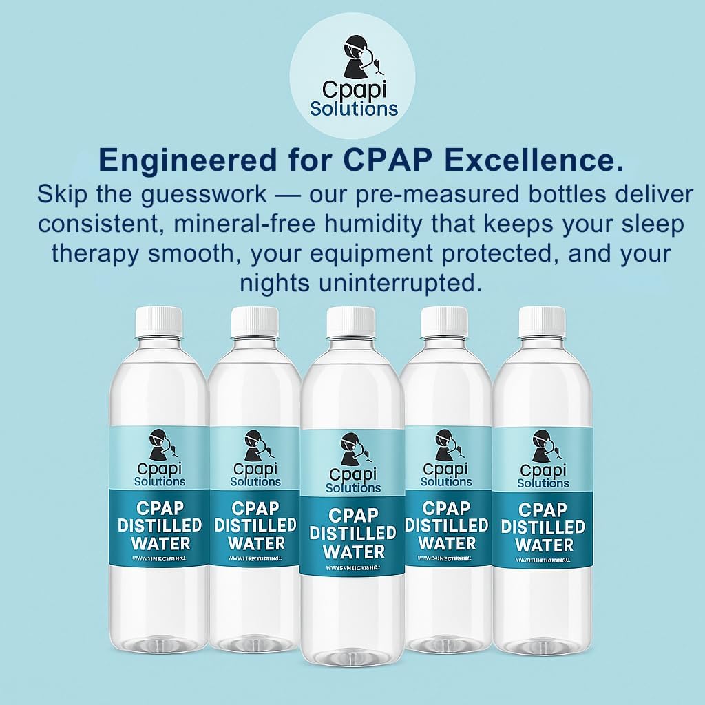 Distilled Water 20oz Bottles (6-Pack) – for CPAP Machines & Humidifiers