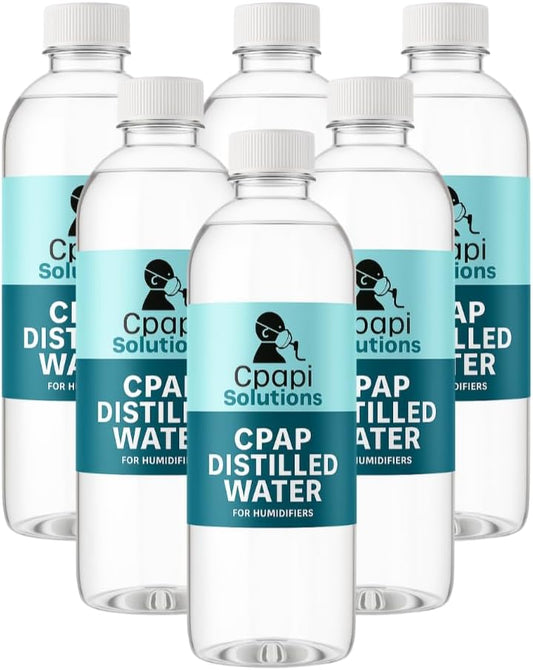 Distilled Water 20oz Bottles (6-Pack) – for CPAP Machines & Humidifiers