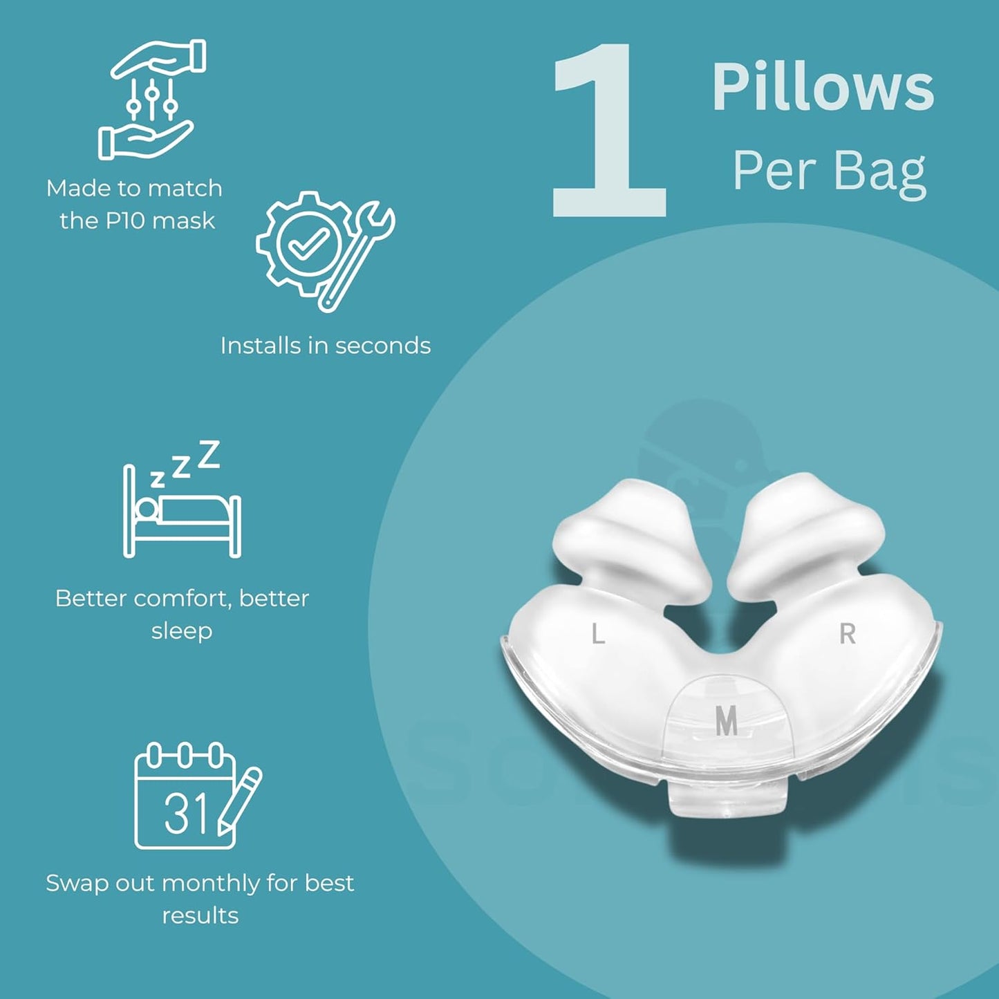 P10 Replacement Pillow Cushion – Compatible with AirFit & AirTouch
