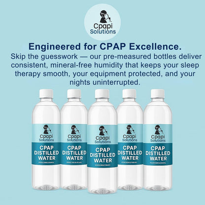 Distilled Water 20oz Bottles (6-Pack) – for CPAP Machines & Humidifiers