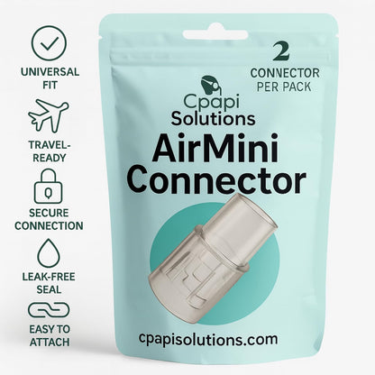 AirMini Adapter - 2 Pack – Universal CPAP Hose Connector for Travel Machine – Fits 15mm & 22mm Tubing