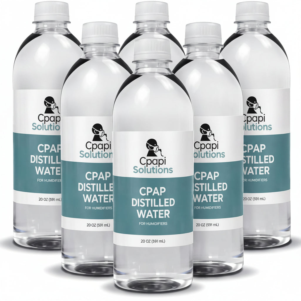 Distilled Water 20oz Bottles (6-Pack) – for CPAP Machines & Humidifiers